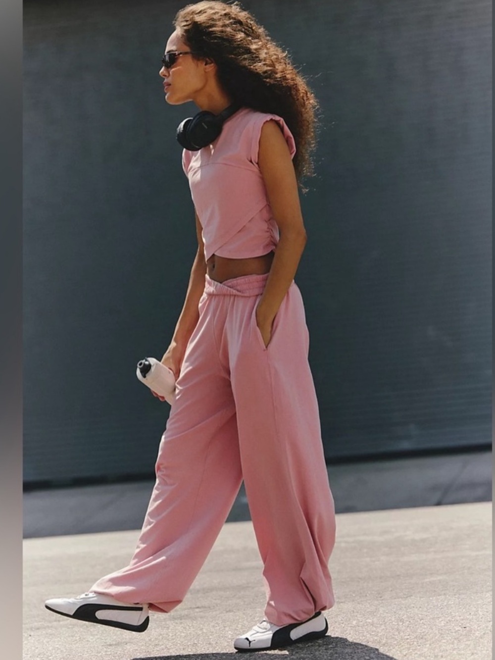 Free People in Pink Haze Top and Pants Set